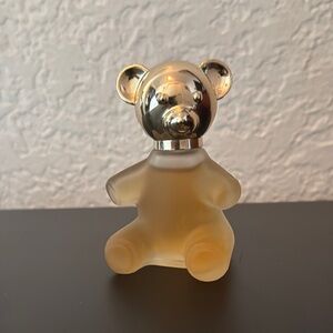 Vintage Avon Sweet Honesty Cologne in Collectible Gold and Frosted Glass Bear